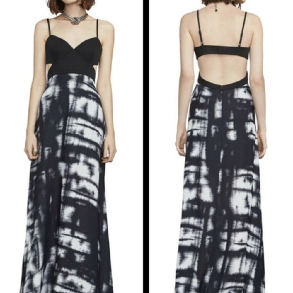 BCBGMaxAzria Viviane Broken Reflection Maxi Dress Size 6